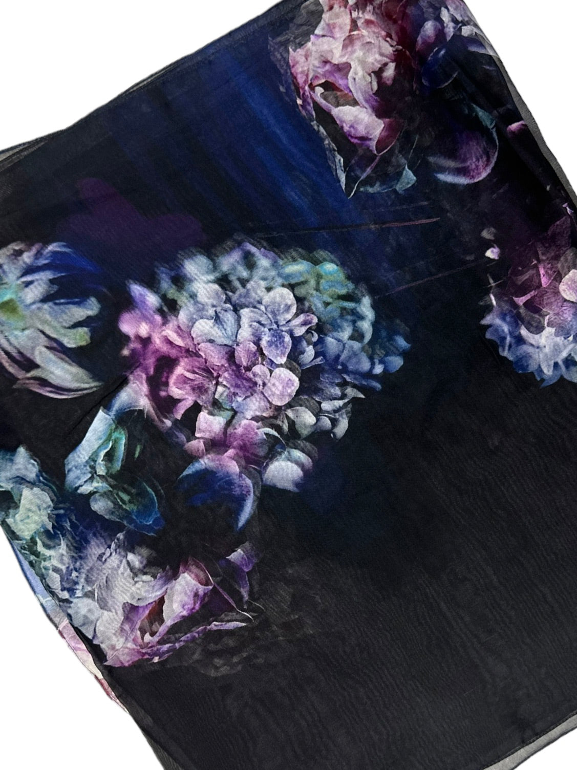 NEW! Silk Scarves | Navy & Wallflowers