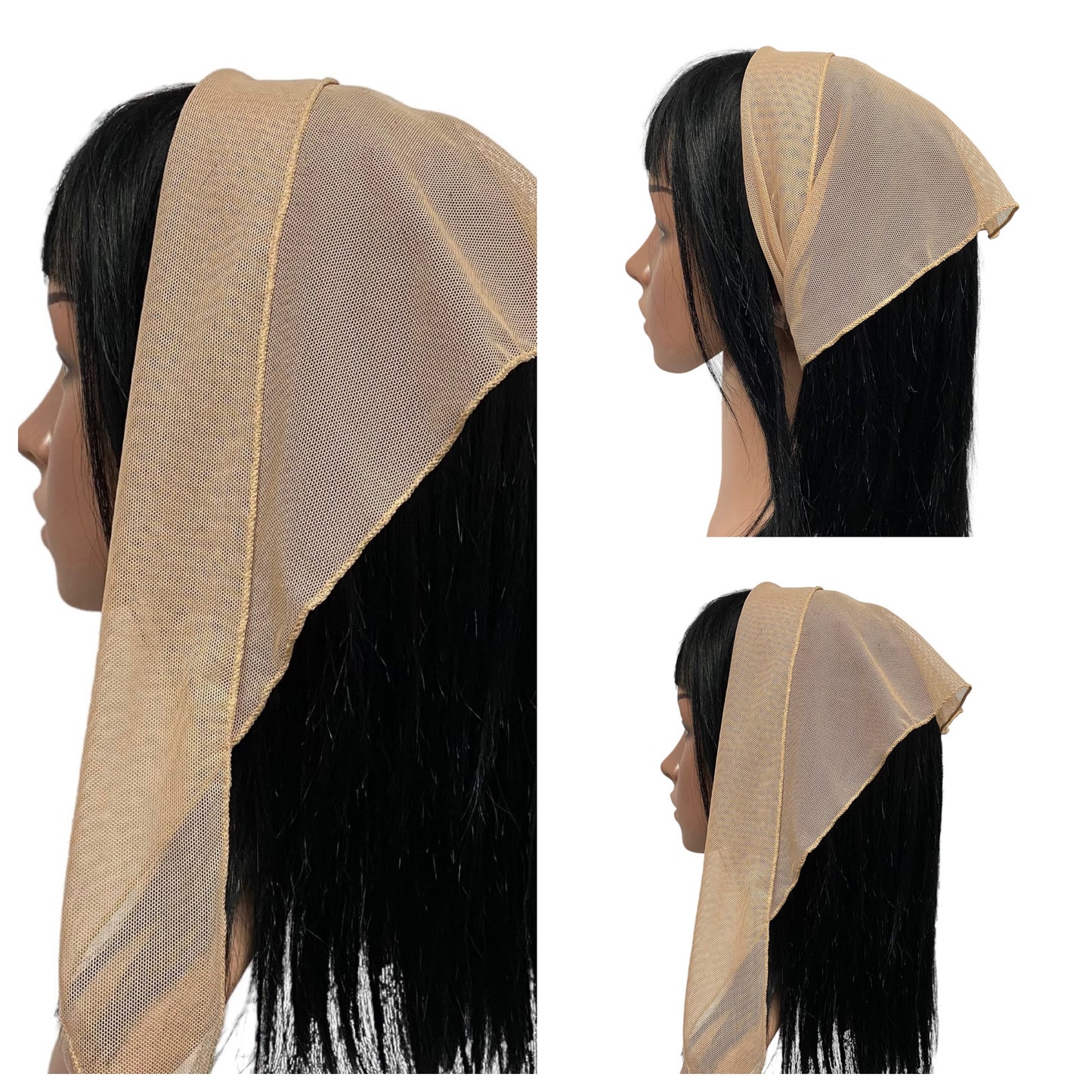 NEW! | Soft Net Scarf | Triangle | Beige