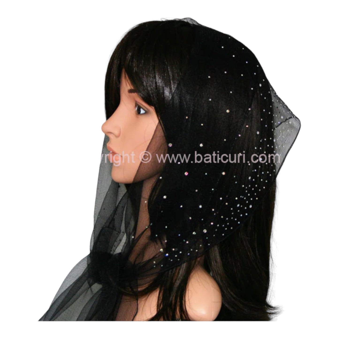 Long Nylon (W) Solid Waterfall Rhinestones