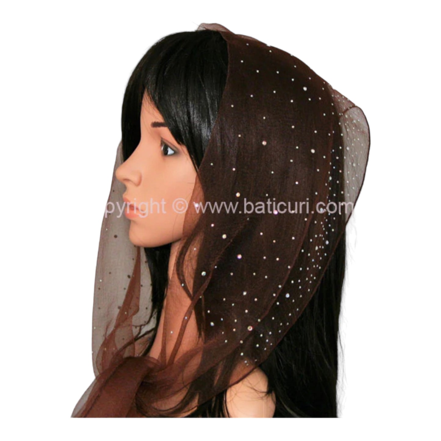 Long Nylon (W) Solid Waterfall Rhinestones