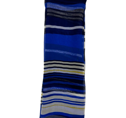 NEW! Silk Scarf | Blue Stripes