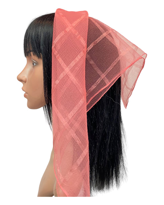 Narrow Silk Stripes | Coral