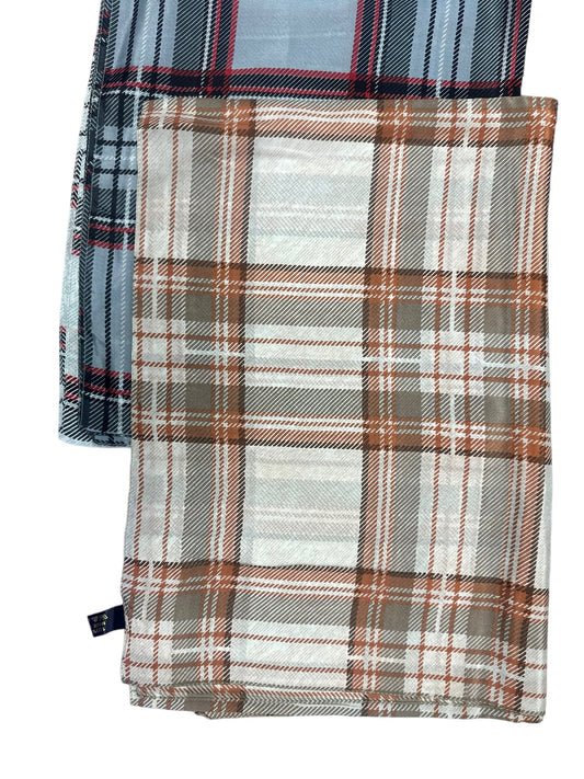 NEW! Plaid Silk Scarves