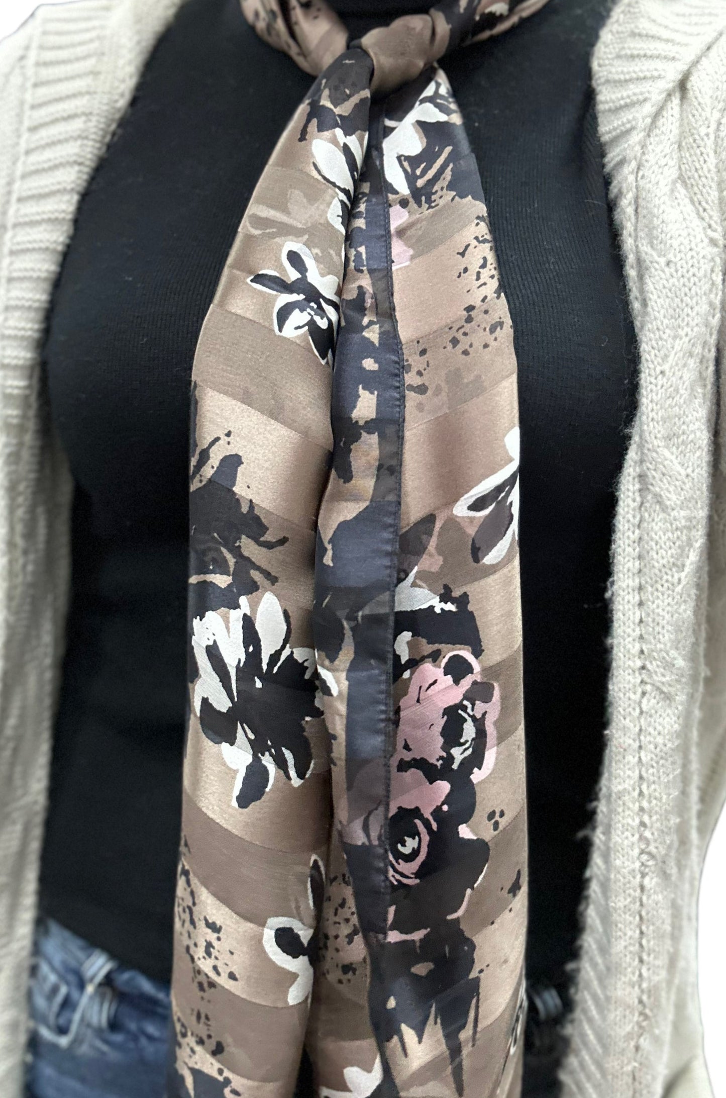 NEW! Lotus Flower Silk Scarf