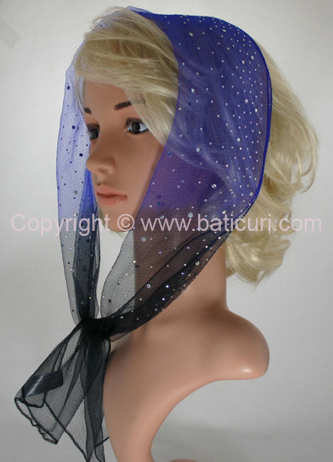 OB Nylon (N) Cloud Scattered Rhinestones- Royal blue/black