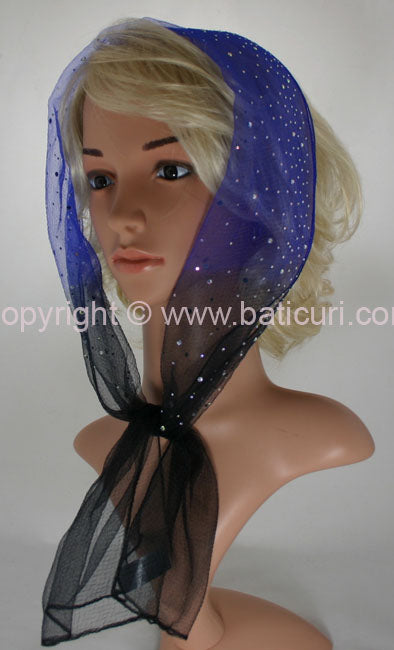 OB Nylon (N) Cloud Scattered Rhinestones- Royal blue/black