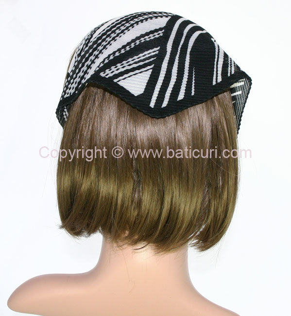 106-41 Pleated Italian | Mixed lines | White & Black