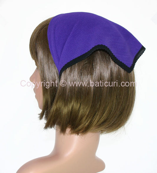 101-08 | Pleated Italian | Purple | Black Border