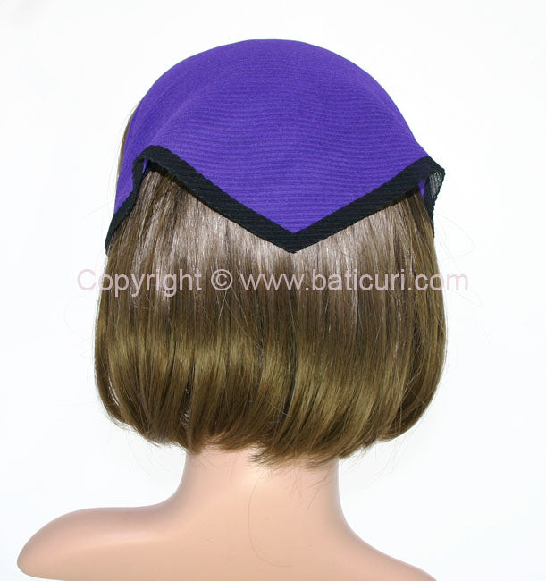 101-08 | Pleated Italian | Purple | Black Border