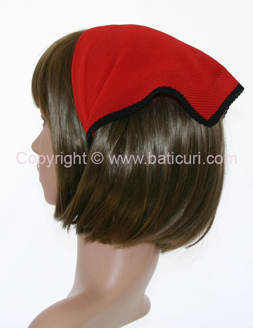 101-11 | Pleated Italian | Red | Black Border