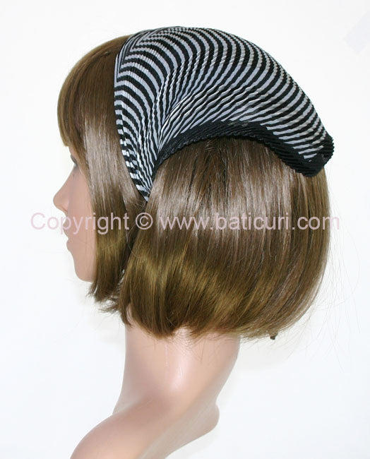 103-25 Pleated Italian | Satin | Checkered | Grey