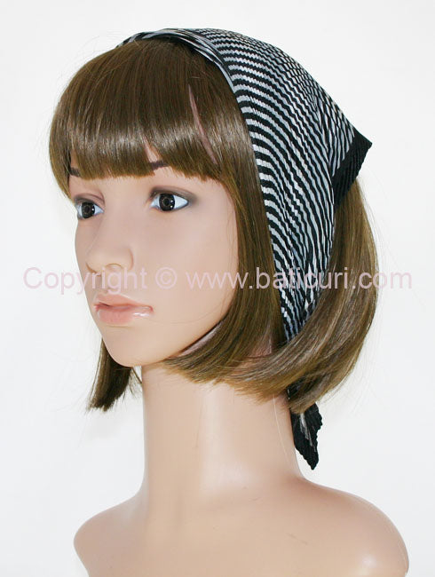 103-25 Pleated Italian | Satin | Checkered | Grey