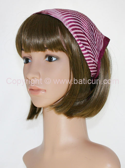 103-24 Pleated Italian | Satin | Checkered | Maroon