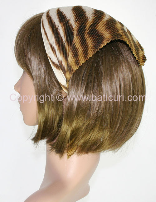 108-48 Pleated Italian | Tiger Stripes | Beige