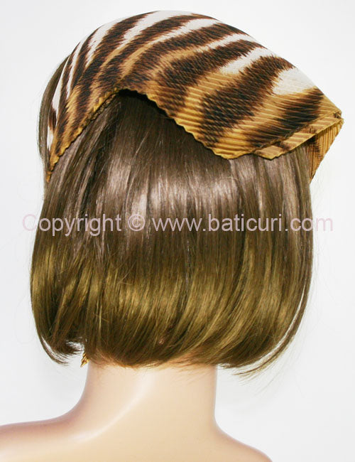 108-48 Pleated Italian | Tiger Stripes | Beige