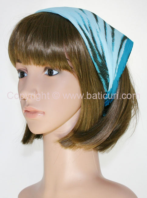 108-47 Pleated Italian | Tiger Stripes | Aqua Blue