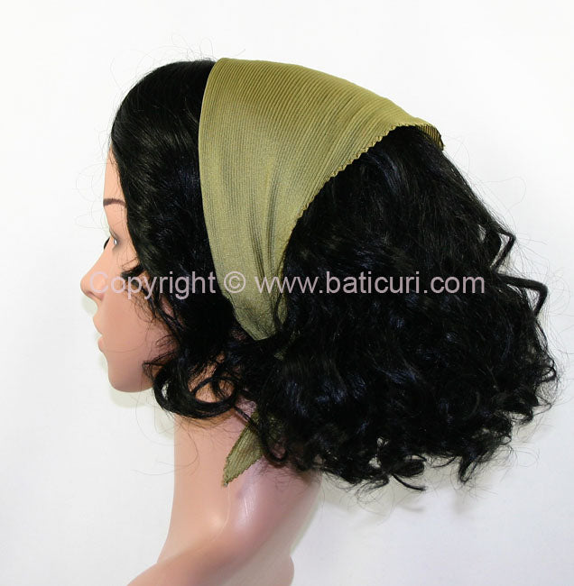 Polyester Pleated | Olive Green