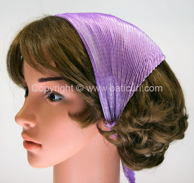 91-70 Polyester | Silky Pleated Scarves | Lt. purple