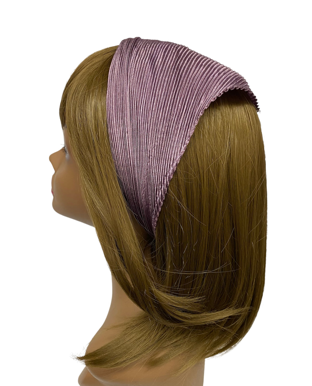 91-73 Polyester | Silky Pleated Scarves | Mauve