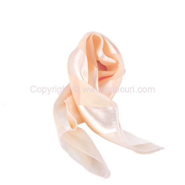 Polyester Square | Satin striped | Apricot