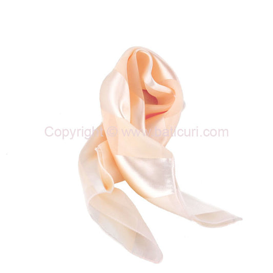 Polyester Square | Satin striped | Apricot