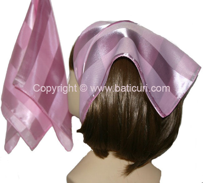 Polyester Square | Satin striped | Light Pink