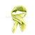 "Square Polyester satin striped Scarf"-Lime Green